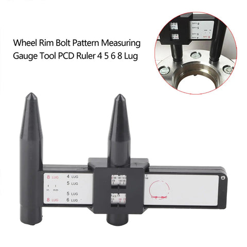 Universal Wheel Bolt Pattern Measuring Tool PCD Gauge For 4 5 6 8 Lug Rims With Slick Sliding Action And Heavy Duty Construction For Zero Hassle Alignment And Straight Up Perfect Fit On Your Sweet Ride
