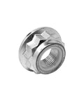 Close-up of Top Shelf 2PC CV Axle Nut Kit For VW Jetta Golf Beetle GTI Passat Audi TT Quattro, heat treated steel nut.