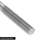 Close-up of Heavy Duty 304 Stainless Steel U Bolts Four Pack With Lock Nuts And Washers For Boat Trailers showing threading details.