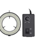 Pro Grade 144 LED Ring Light For Stereo Microscope Illuminator With Adjustable Brightness Dimmer Switch Ideal For Industry Camera Work And Lab Precision Lighting, ring light and dimmer