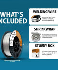 Flux Core Welding Wire E71T11 0.030 Inch 10 Pound Spool Gasless Mild Steel, packaging and shrinkwrap included.
