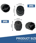 10 Piece Car R134a AC Valve Cap Kit With 13mm And 16mm Low And High Pressure Caps, Leak Proof Air Conditioning Port Caps, Built Tough From ABS