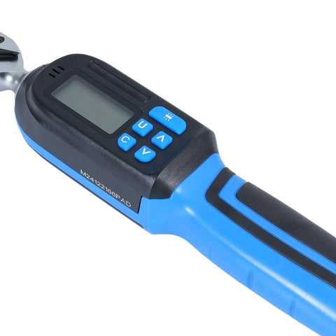Digital Torque Wrench With Electronic Ratchet, Quarter Inch Drive, 1.5 To 30 Nm Range, Memory Data Storage, Buzzer And LED Indicator, Ideal For Car And Motorcycle Maintenance And Repair, blue handle