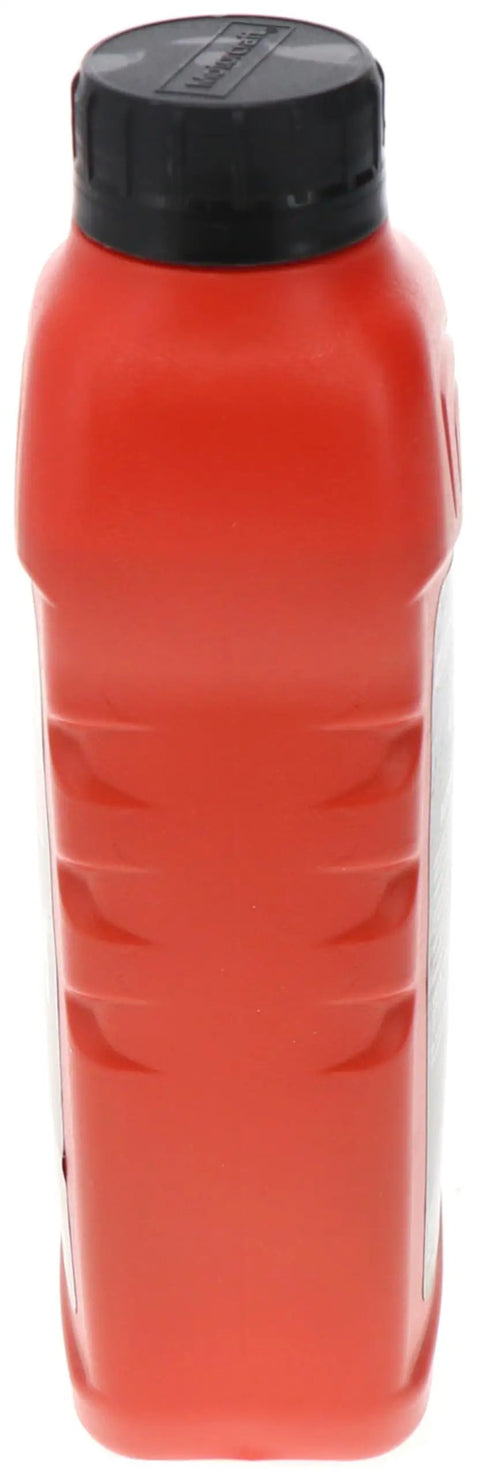 Mercon LV Automatic Transmission Fluid 1 Qt bottle with red dye for easy leak detection, high viscosity base oils visible