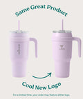 Chill Out With This Wicked 40 Oz Stainless Steel Tumbler Features A Sturdy Handle And Elite Dual Wall Insulation in light purple.