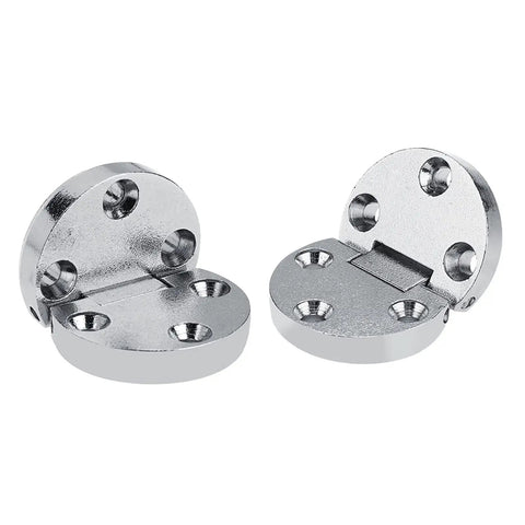 2 Pack Zinc Alloy Table Flap Hinges Built Tough Self Supporting Folding Hardware for Furniture, metal hinges on white background