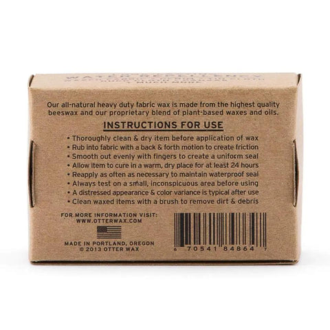 Instructions on Heavy Duty Fabric Wax Bar For Waxed Canvas Jackets Bags And Shoes Keeps Your Gear Dry With Weatherproof