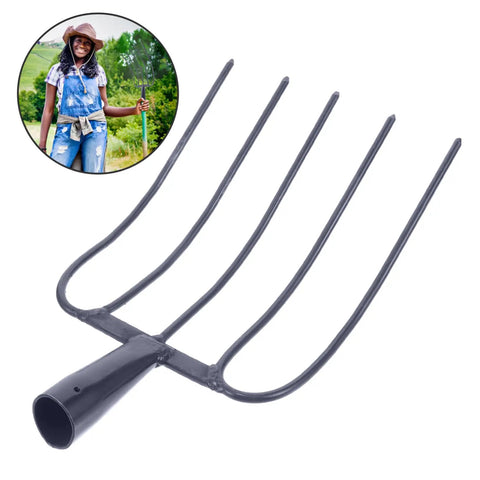 Handheld Manure Fork For Farming With Ergonomic Handle Iron Garden Fork For Digging And Cultivating Grass Lawn And Yard Cleanup