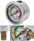 Go To Pool Filter Pressure Gauge For Diving Equipment, 0 To 6000 PSI 0 To 40 MPa Manometer with stainless steel body