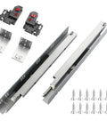 21 Inch Undermount Soft Close Drawer Slides Full Extension Heavy Duty Cabinet Hardware Six Pair Set with tracks and screws.