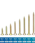Zinc Plated Flat Head Self Tapping Wood Screws Assortment Kit 151 To 251 Pieces Perfect For DIY Quick Fixes Decks Furniture Cabinets And Woodworking Projects Dual End Thread Linking For Hidden Tight Joints And Easy Self Penetrating Spiral Design, M4 sizes