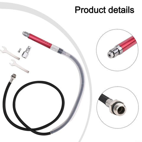 Top Shelf Pneumatic Pencil Die Grinder Set With High RPM Air Powered Metal Engraving And Grinding Pen For Killer Precision And Rock Solid Everyday Performance, featuring air hose and connectors.