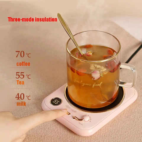 Smart Coffee Mug Warmer With Three Temperature Settings Keeps Your Mug Rocking Hot And Comfy Through The Daily Grind Versatile Electric Cup Heater Plate with tea cup.