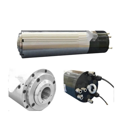 Top Shelf ATC Spindle Motor 7.5KW Water Cooled Automatic Tool Change BT30 Taper, showing motor and connections for CNC use.