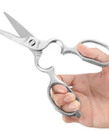 Heavy Duty 8.5 Inch Forged Stainless Steel Kitchen Shears Beast Mode Multipurpose Scissors For Food Prep And Cutting Poultry Veggies And Bones Rust Resistant Blades Durable High Hardness Kitchen Tool With Comfortable Grip, handheld