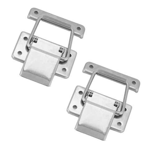 Heavy Duty 1.6 Inch Spring Loaded Toggle Latch Stainless Steel Cabinet Hasp Super Durable And Rust Proof Hardware Perfect For Trunk Box Shop Door, pair