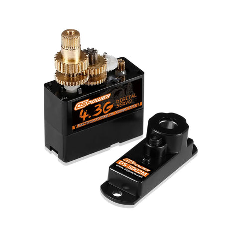 2 Pack 4.3G Mini RC Servo Digital Coreless Metal Gear close-up with gears visible