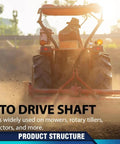 Heavy Duty PTO Drive Shaft With 6 Spline Ends And 1 3 8 Inch Fit, Series 4 Tractor Driveline Built For Rough Farm Work, Tough As Nails Slip Clutch, 20CrMnTi Steel U Joint And Heavy Q345 Tube For Agricultural Machinery on tractor