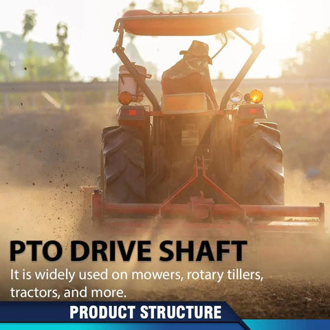 Heavy Duty PTO Drive Shaft With 6 Spline Ends And 1 3 8 Inch Fit, Series 4 Tractor Driveline Built For Rough Farm Work, Tough As Nails Slip Clutch, 20CrMnTi Steel U Joint And Heavy Q345 Tube For Agricultural Machinery on tractor
