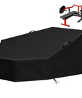 Heavy Duty Leg Extension And Curl Machine Cover For GMWD Gear shown in black premium 420D Oxford fabric with triple layer coating