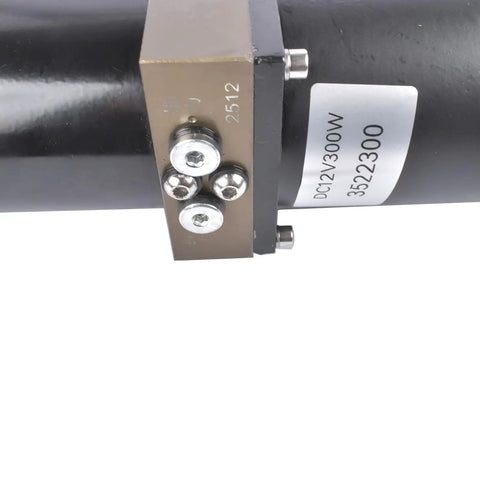 Close-up view of a 12V Hydraulic Linear Actuator 8000N 1700Lbs Heavy Duty With 12 Inch Stroke 300mm For Farm And Garden Equipment.