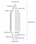 All In One Steering Rack And Pinion Boot Kit With Silicone Bellows Gaiters, dimensions and measurements illustration
