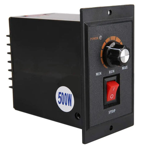 No Sweat AC Motor Speed Controller 220V Single Phase 50Hz 60Hz Electric Regulator with rotary switch and power button.