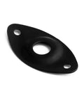 Fresh Curved Oval Guitar Output Jack Socket Plate With Sleek Black Finish And Included Mounting Screws For Les Paul Jackson Bass Rig
