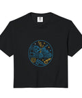 Vise Gauge Square Set For Machinist Men Gifts: black crop top with CNC machine graphic, heavyweight cotton, relaxed fit.