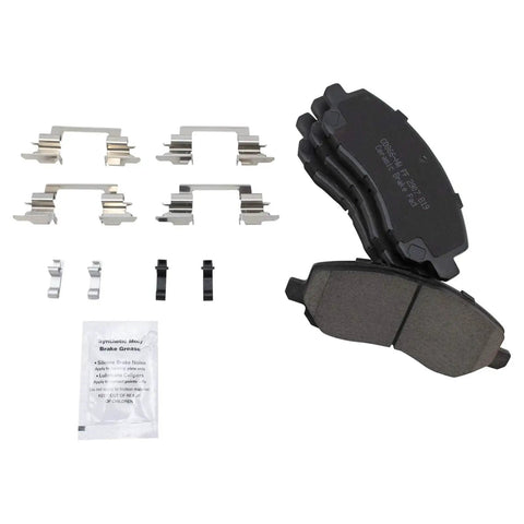 Front And Rear Ceramic Brake Pad Set For Mitsubishi Outlander Sport 2013 To 2024 And Outlander 2017 To 2019 with accessories