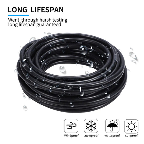 Beefy 10 Gauge 2 Conductor Electrical Wire 32.8 Feet Long 10 AWG Stranded PVC Cable coiled with longevity icons