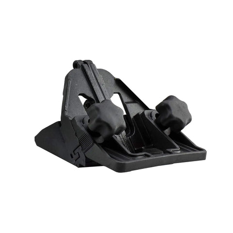 Smooth Operator Pneumatic 4 In 1 18 Gauge Mini Flooring Nailer And Stapler adjustable base with knobs for precision use.