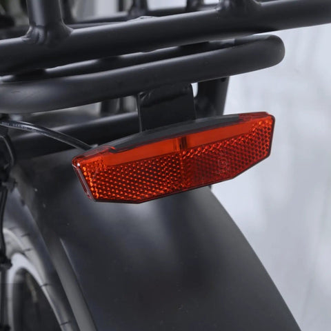 LED Bike Tail Light For Electric Bikes 6V 60V Waterproof Rear Light With 180 Degree Wide Beam attached under rear rack