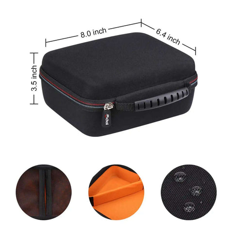 Kickass Drop Guard EVA Hardshell Case For Square Terminal Credit Card Reader, 8x6.4x3.5 inch, durable black material with padded interior.