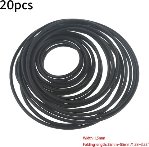 Old School Cassette Deck Belts Pack 20 Pcs 1.5mm Round Rubber Belts Replacement For Cassette Recorders Tape Players CD Players And Vintage Audio Gear Do It Yourself Repair Essentials