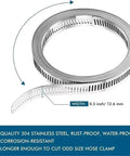 18 Piece Stainless Steel Hose Clamp Set Pro Grade Adjustable Worm Gear Bands For Fuel Lines And Pipes Heavy Duty Multi Size Clamp Kit
