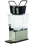 Epic 3-Gallon Stainless Steel Cold Brew Coffee Maker and Dispenser System shown from the side, featuring a clear brew container.