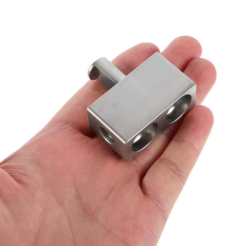 2 Pcs Premium Sonic Badass Car Audio Wire Reducer Dual Amp Input Adapter Aluminum Alloy compact size held in hand