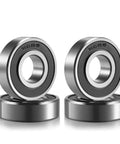R8-2RS Deep Groove Ball Bearings Built Tough One Half Inch Bore One And One Eighth Inch Outer Diameter Five Sixteenths Inch Wide Four Pack