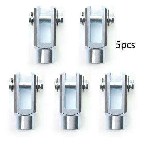 5 Pack Air Cylinder Rod Clevis End Y Connector 40mm Length M8x1.25 Female Thread Iron Build, Heavy Duty, Easy Install, Fits Pneumatic Cylinders, Durable Clevis Joints For Quick Setup. 5pcs iron clevis end Y connectors for pneumatic cylinder rods