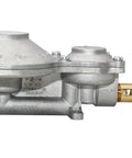 Heavy duty two stage RV propane regulator for 100 lb tanks
