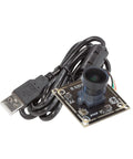 8MP IMX179 USB Camera Module With 115 Degree Wide Angle M12 Lens, cable and circuit board, plug-and-play compatible device.