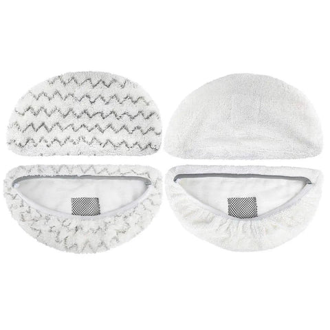 Washable Reusable Steam Mop Pads For PowerFresh Compatible With 1940 1440 1544 Series, 6 microfiber and scrub pads displayed