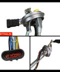 Built Tough Heavy Duty Electric Fuel Pump Module Assembly For Can Am Outlander 1000 650 800 Max 2012 2023 close-up showing wiring and connectors.