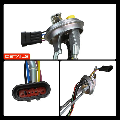 Built Tough Heavy Duty Electric Fuel Pump Module Assembly For Can Am Outlander 1000 650 800 Max 2012 2023 close-up showing wiring and connectors.