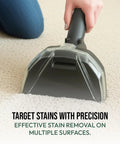 Front view of replacement 5-inch stain tool for Bissell Little Green HydroSteam carpet cleaner; grey plastic housing.