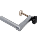 Pro Grade Bench Dog Clamp For 19mm Dog Holes, Aluminum Alloy Hold Down With Adjustable Pressure, 70mm Capacity in silver and black