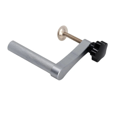 Pro Grade Bench Dog Clamp For 19mm Dog Holes, Aluminum Alloy Hold Down With Adjustable Pressure, 70mm Capacity in silver and black