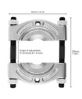 Bearing Separator And Remover Tool Size A showing dimensions, metal construction, and adjustment range for Die Forging And Auto Maintenance.