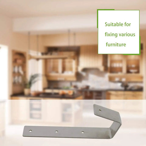 Heavy Duty Stainless Steel Bunk Bed Ladder Hooks Swivel Brackets with Super Tight Grip Lock In Design Anti Rust Flexible Rotation Top Shelf Bed Frame Clamps Set in kitchen setting.
